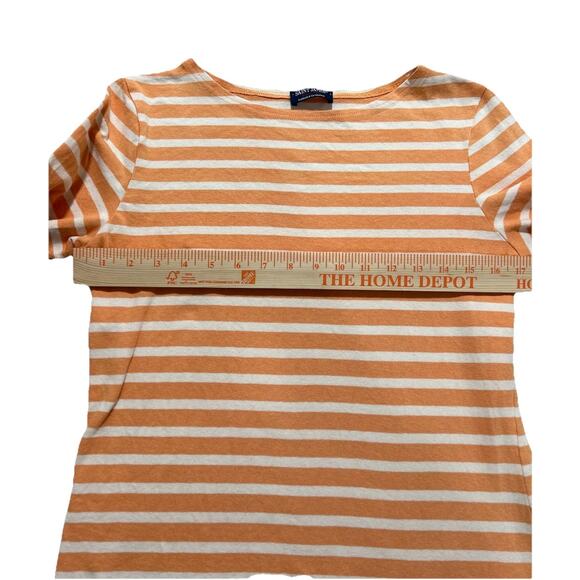 Saint James Shirt Women’s Breton Peach Cream Stripe 3/4 Sleeve - Picture 3 of 8